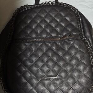 Black Quilted Backpack
